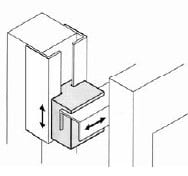 Guide Block and 2 Vertical Guides for Incline Sliding Gates