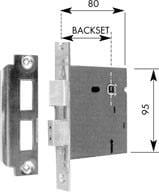 Jacksons Mortise Latch & Lock - 5 Lever