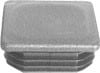 Square - Rectangular Flat Caps - Black Polypropylene - Internal Fit
