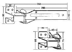 Ultra Hinges Zinc Plated - Tested to 114kg