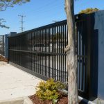 black sliding automatic gate